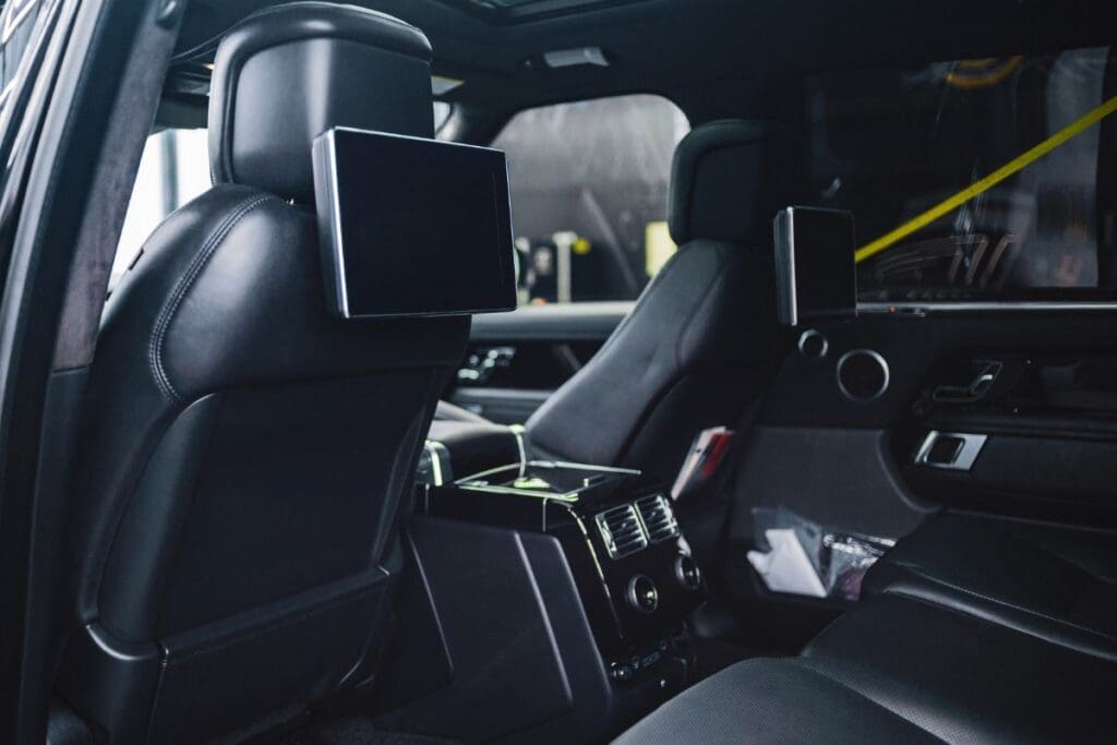 Rear seat infotainment installed