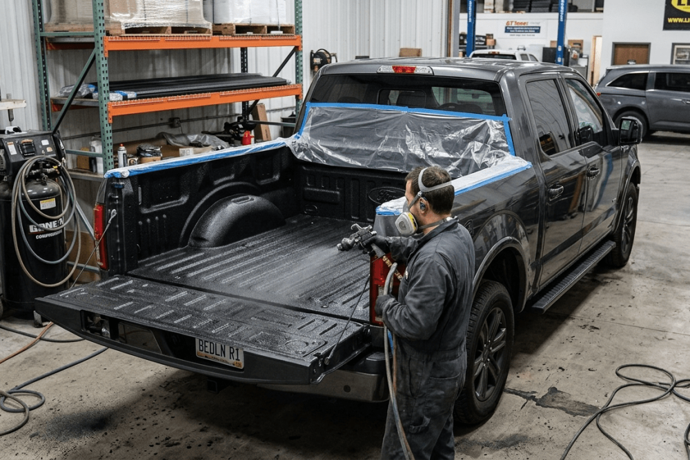 Spray-on bedliner